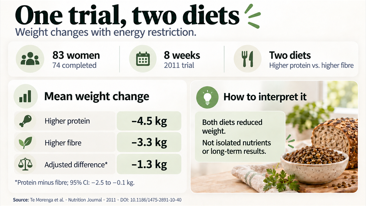Eight-week trial with 83 women: two energy-restricted diets with different mean weight changes
