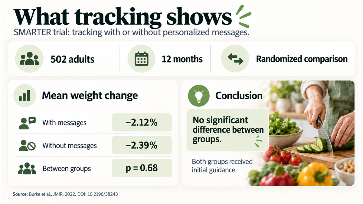 Results of the SMARTER trial on tracking with and without personalized messages
